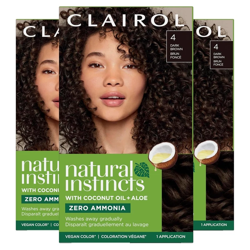 Dark Brown Multi-Pack Bundle Clairol Natural Instincts hair color