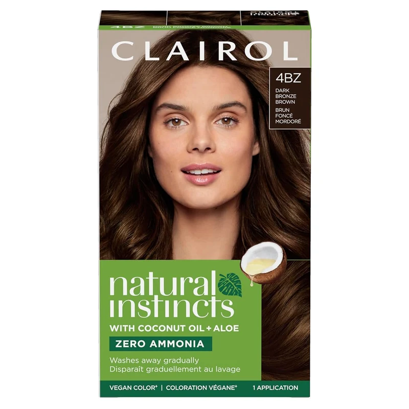 Dark Ash Brown Demi-Permanent Dye Clairol Natural Instincts hair color
